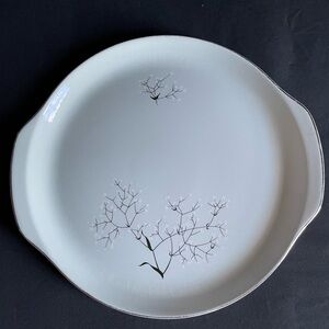 Vintage, Ballerina Mist, Round Handled Cake Plate by Universal Potteries